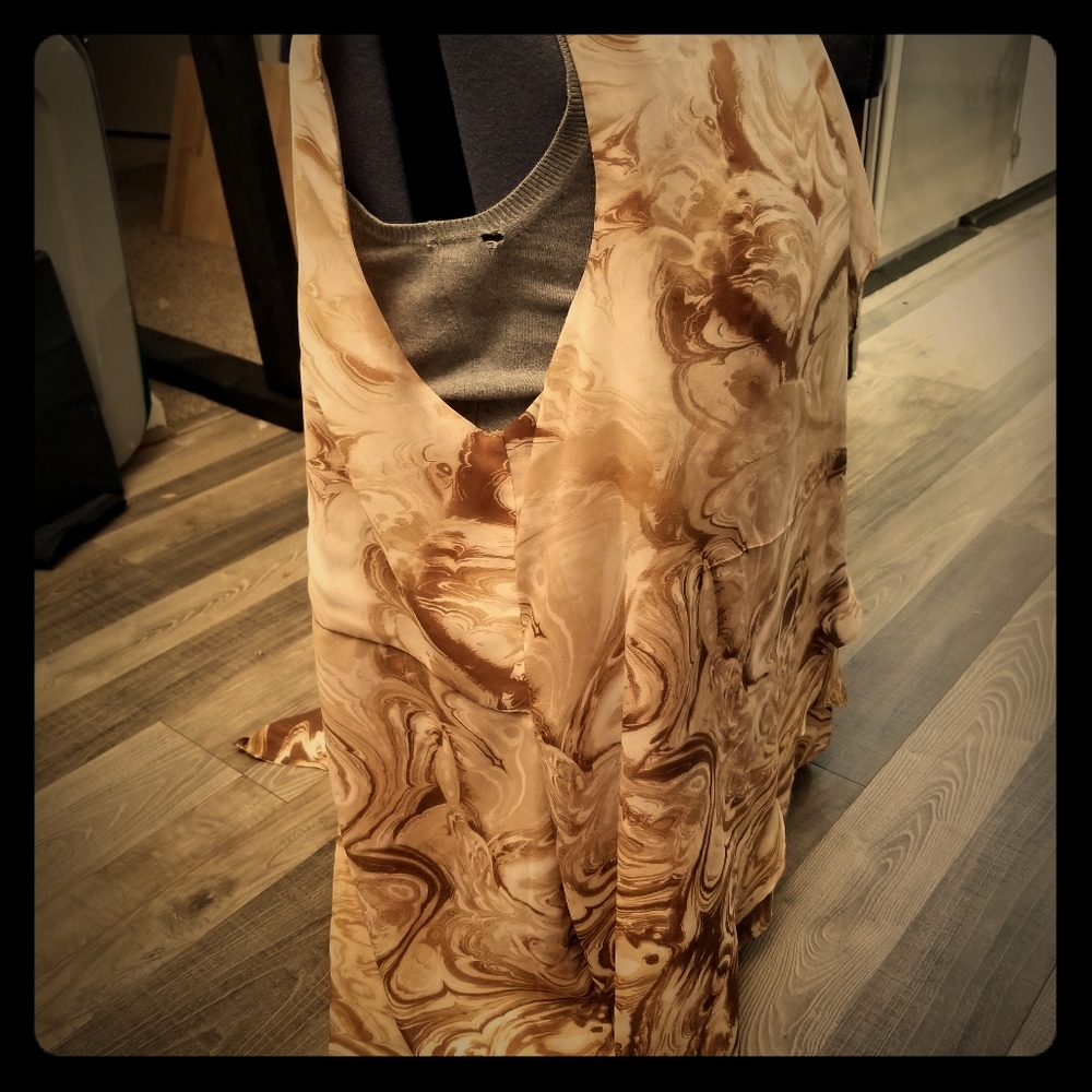 Brown Patterned Blouse